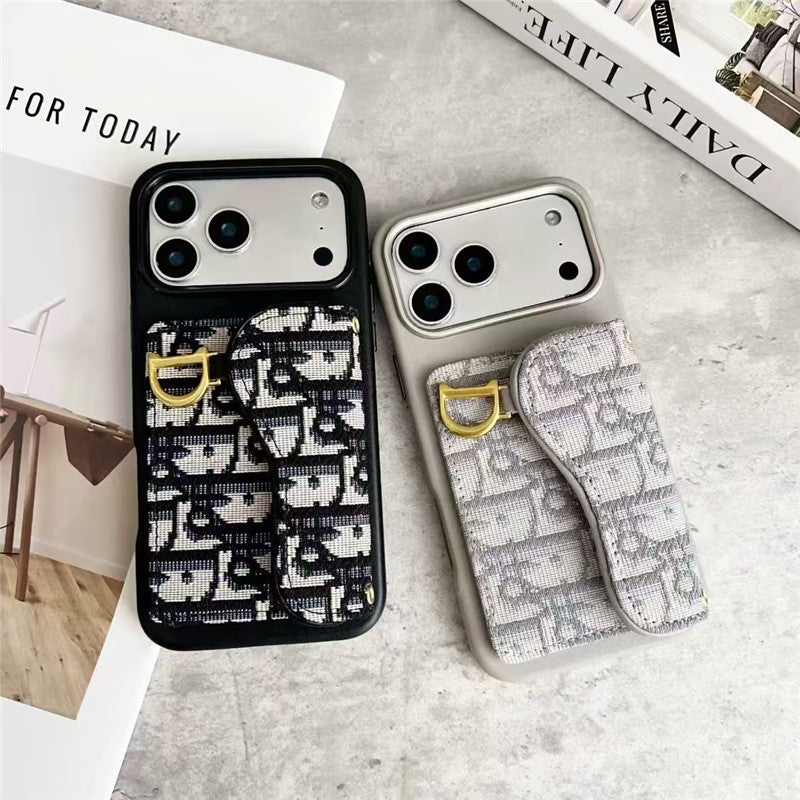 Clear Dior Oblique Case with Charm - iPhone 13-18 Pro & Pro Max