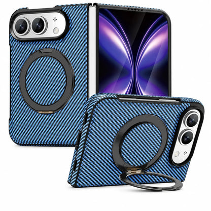 Carbon Fiber Magnetic Ring Stand Case for iPhone Duo