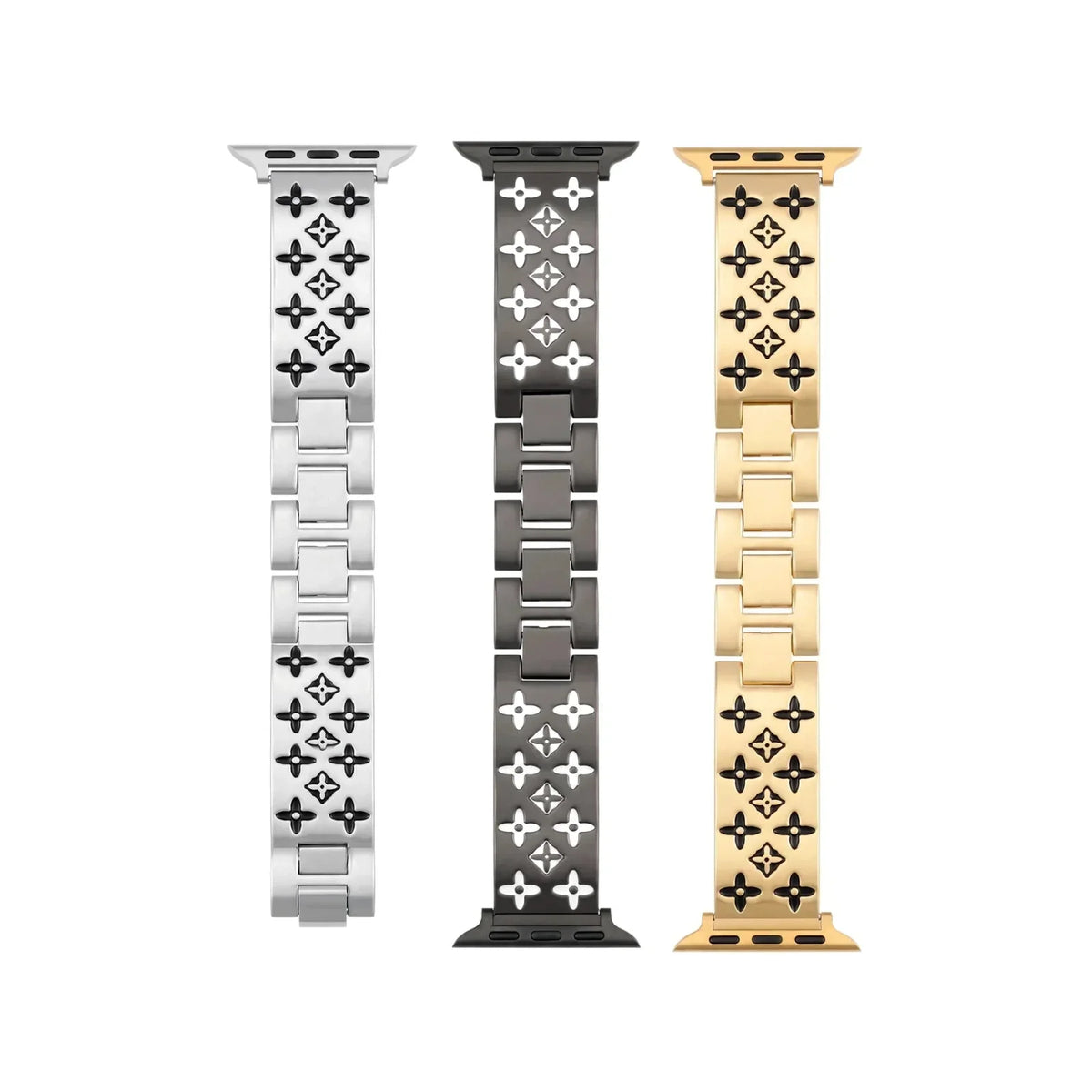 EMBOSSED METAL APPLE WATCH STRAP