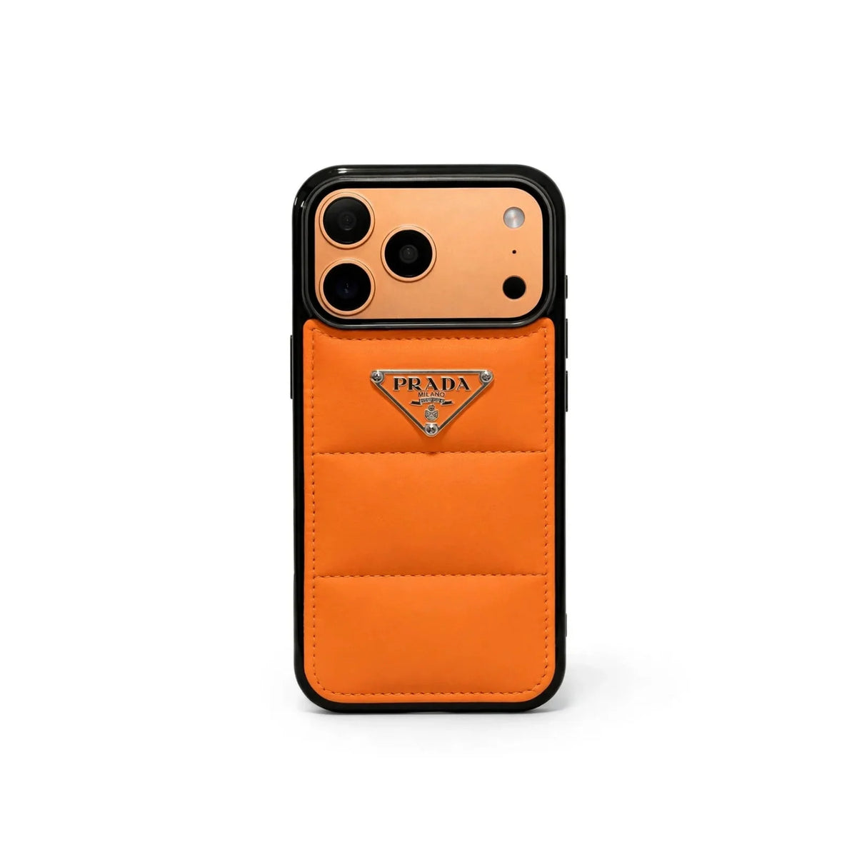 Luxury Puffer Pocket Logo Case - iPhone 12-18 Pro & Pro Max
