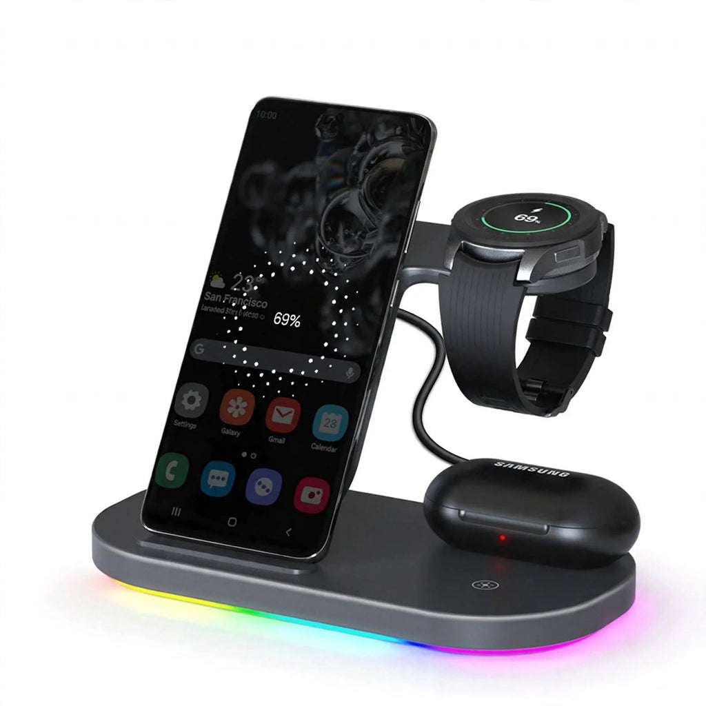 3 IN 1 WIRELESS CHARGERS STAND FAST CHARGING