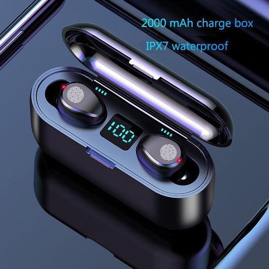 Bluetooth Earphones 5.0 TWS Mini Wireless Headset Power Display Earphone - theroxymob
