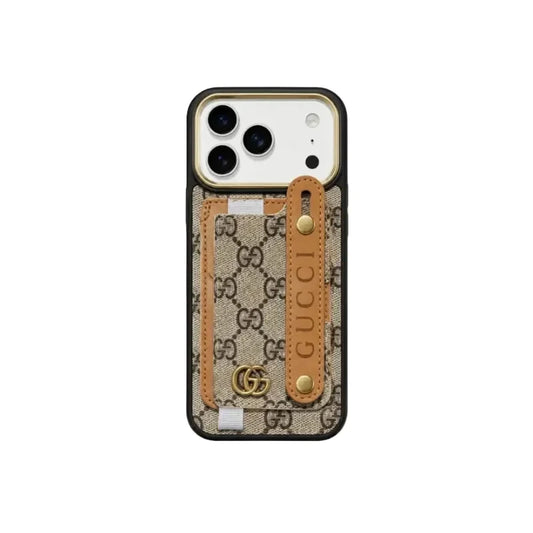 Classic Leather Side Strap Pocket Case - iPhone 12-18 Pro & Pro Max