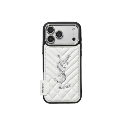 Luxury YSL Quilted Leather Phone Case For iPhone 13-18 Pro & Pro Max